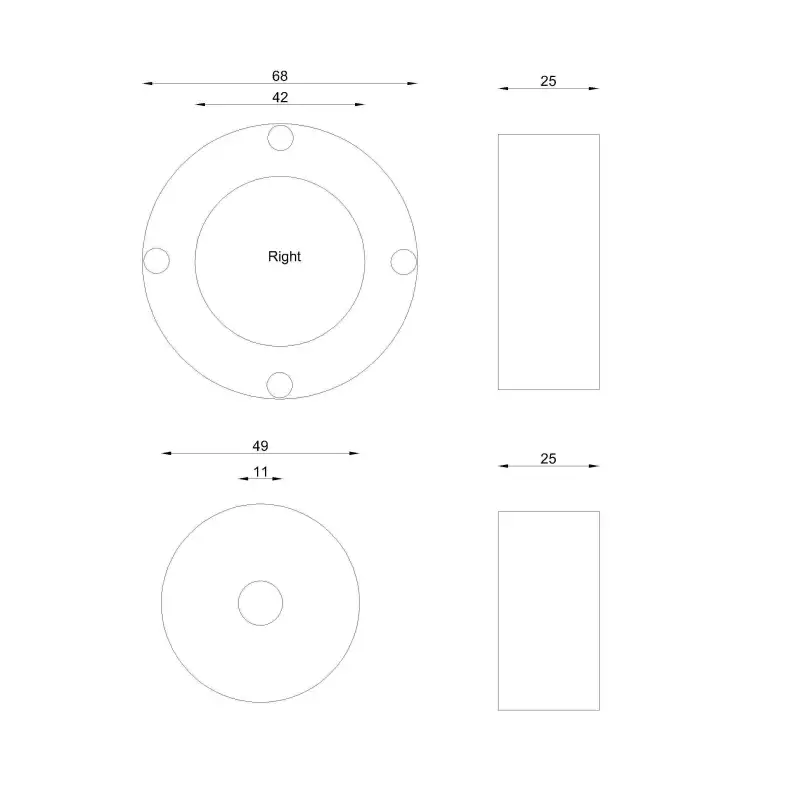 Casadio conical grinding blades 68mm