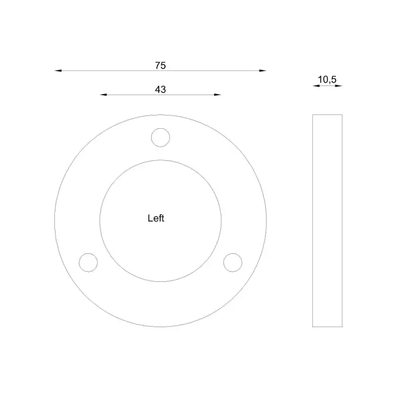 Rancilio MD80 grinding blades 75mm left