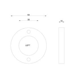 Casadio grinding blades 64mm left