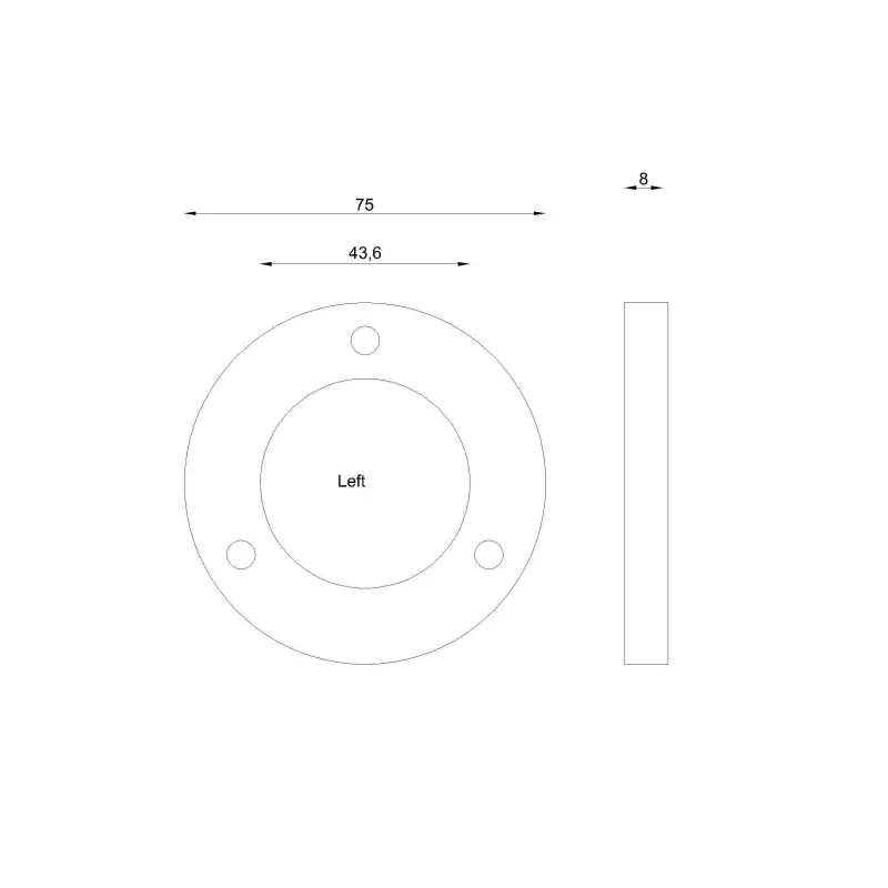 Obel grinding blades 75mm left