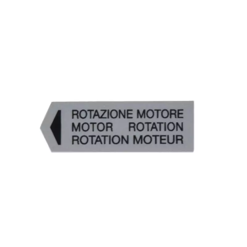 Mazzer motor rotation sticker