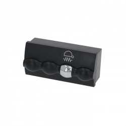 Pulsadores Wega Sphera 1T SCTE negros y cromados