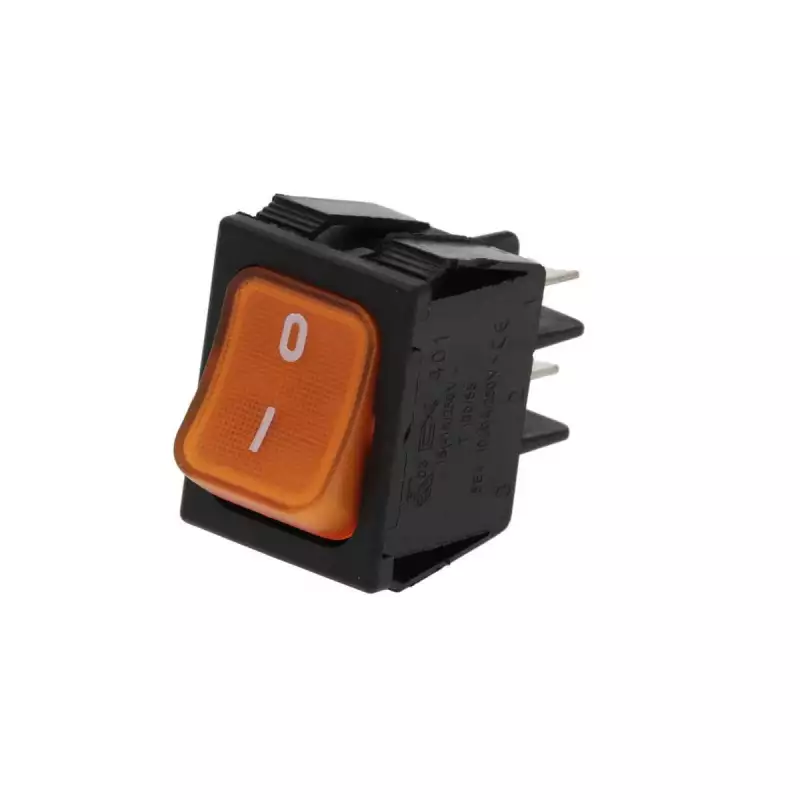 Rocker switch 230V orange