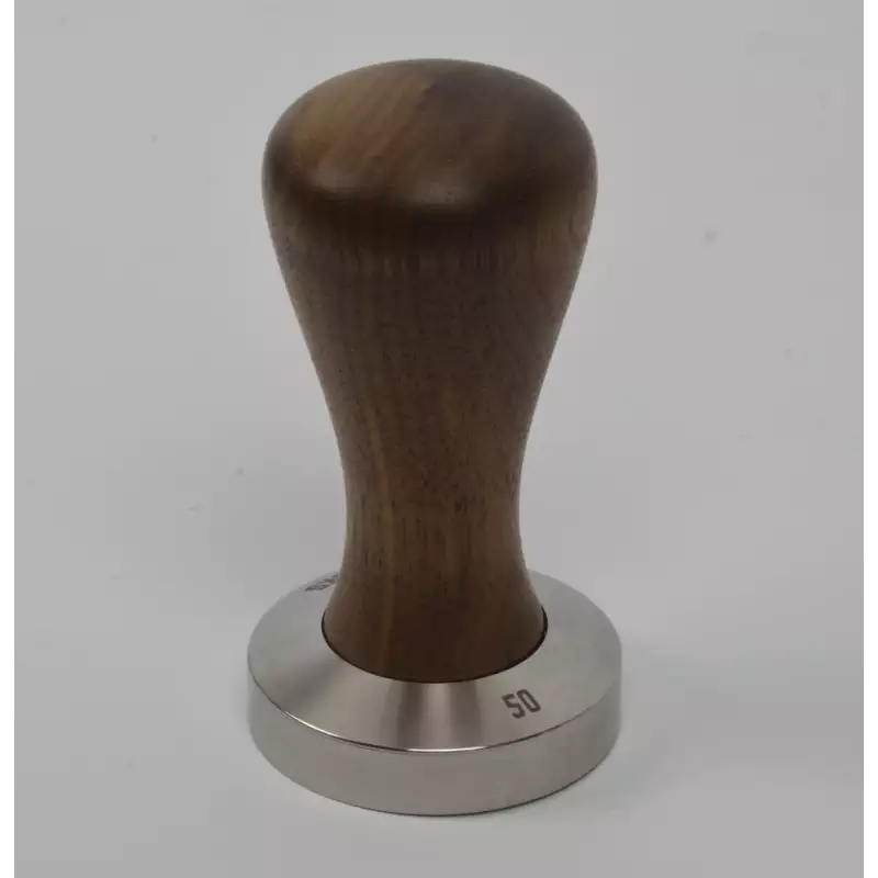 Brooks 50mm tamper with american walnut handle