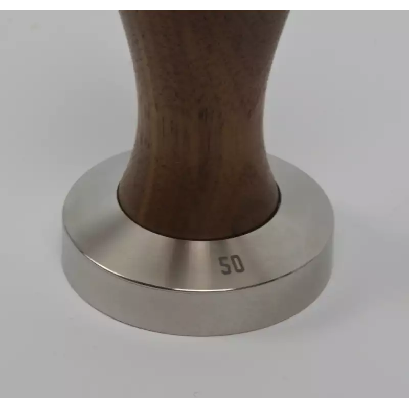 Brooks 50mm tamper with american walnut handle