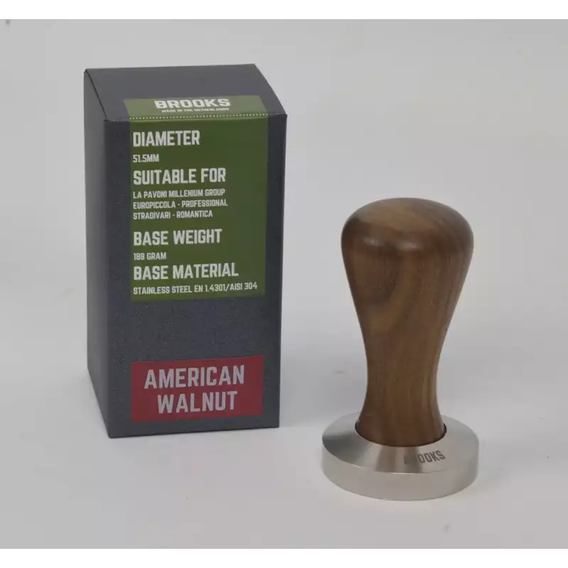 Pavoni millenium tamper 51.5mm American walnut