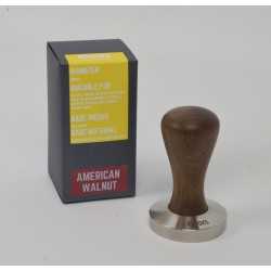 Brooks 58mm stainless tamper American walnut