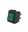 Rectangular on off switch green 30x22mm