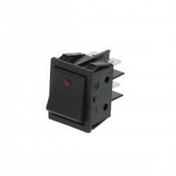 Black bipolar switch 16A 250V