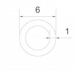 Tubo de cobre 6x1mm