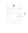أنبوب نحاسي 6 × 1 مم
