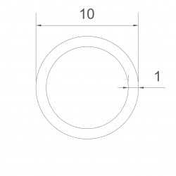 Tube en cuivre 10x1mm