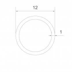 Tube en cuivre 12x1mm
