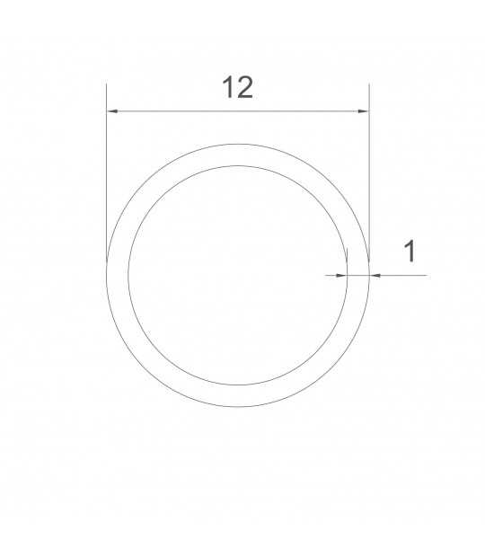 Tubo rame 12x1mm