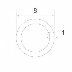 Tubo de cobre 8x1mm