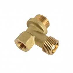 Raccordo inferiore per tubo caldaia 1/2 "M 1/2" M, foro 1/4 "F