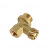 Raccordo inferiore per tubo caldaia 1/2 "M 1/2" M, foro 1/4 "F