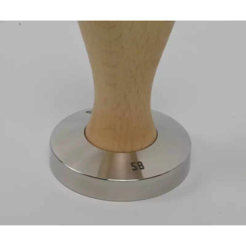 Brooks 58mm stainless tamper birch