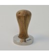 Brooks 58mm stainless tamper European walnut