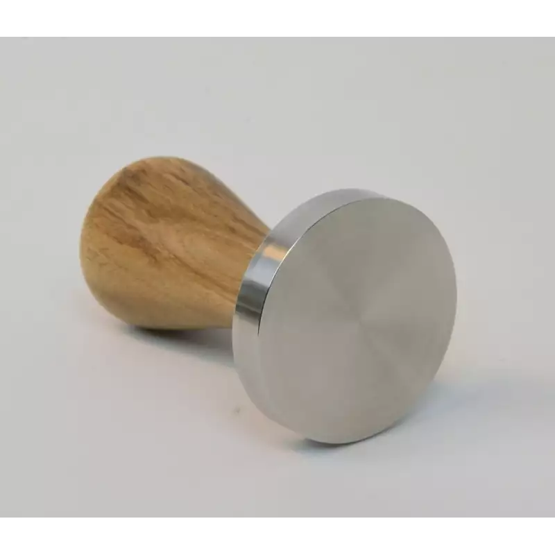 Brooks 58mm stainless tamper European walnut