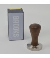 Brooks 58mm stainless tamper American walnut