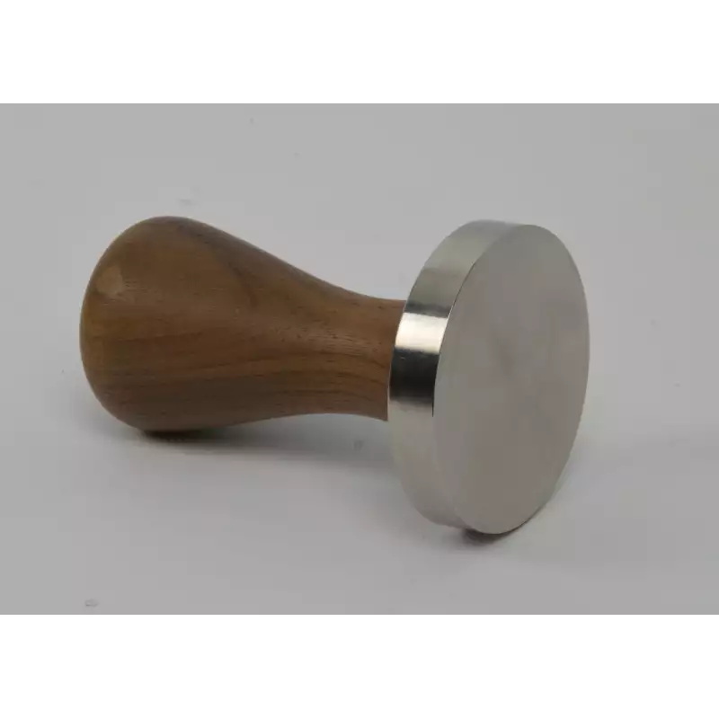 Brooks 58mm stainless tamper American walnut