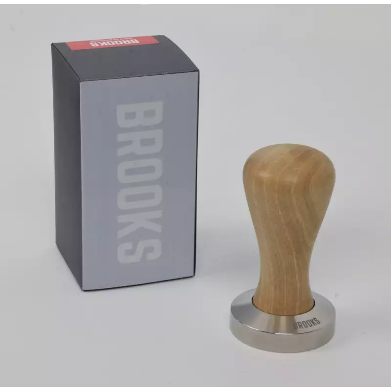 Brooks 50mm tamper with european walnut handle