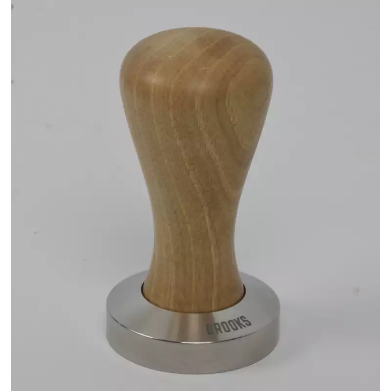Brooks 50mm tamper with european walnut handle