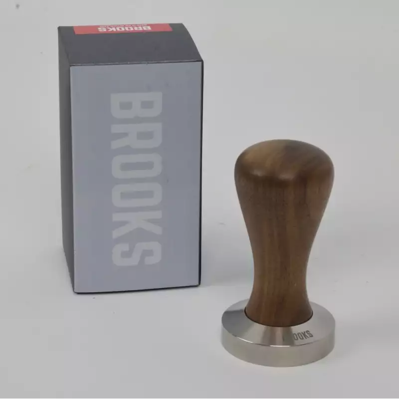 Brooks 50mm tamper mit amerikanischem nussbaumgriff