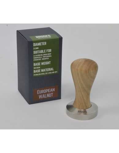 Brooks Pavoni millenium Tamper 51,5 mm Europäischer Nussbaum