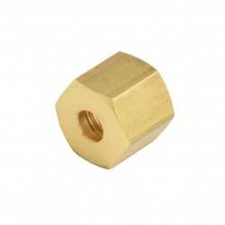 Dado in ottone 1/4 per tappo a saldare da 6mm