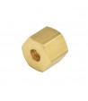Dado in ottone 1/4 per tappo a saldare da 6mm