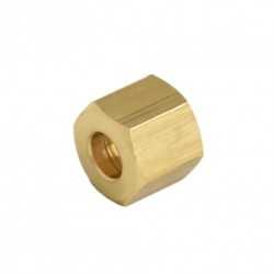 Dado in ottone 1/8 per tappo a saldare da 6mm