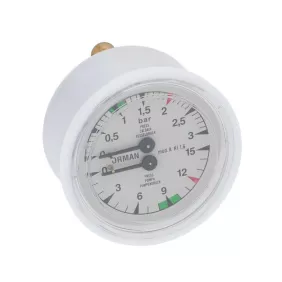 Astoria double pressure gauge 0-3/0-15 bar