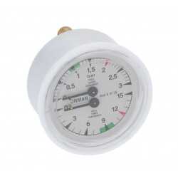 Astoria dubbele manometer 0-3/0-15 bar