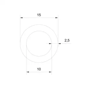 Brooks Parts | Mangueira de silicone 10x15 shore 60