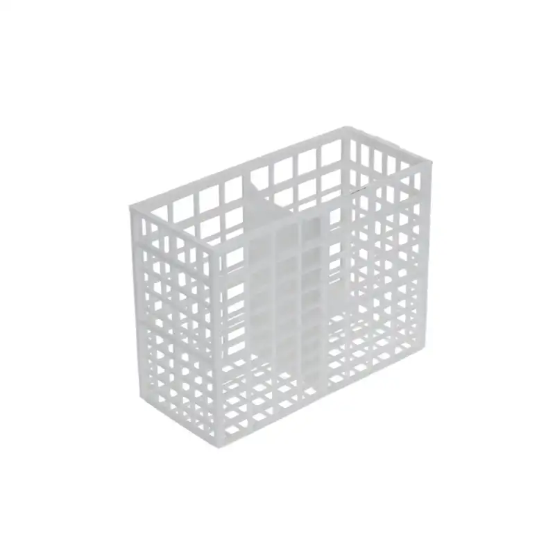 Cesto comercial para cubiertos de 130x55x100 mm con 2 compartimentos.