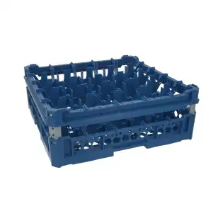 Cestino di vetro 500x500 mm per 25 bicchieri - Prodotto in Italia