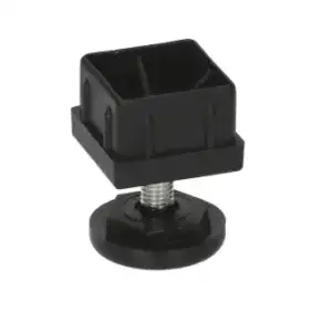 Pieza ajustable para pie de plástico Brooks-Parts ø40x12 mm - Para tubulares de 40x40 mm, altura de 20 a 40 mm.