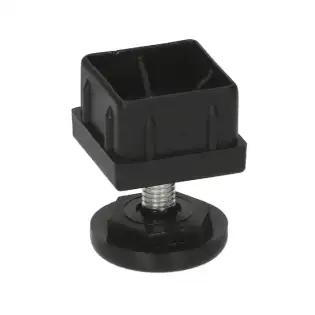 Brooks‑Parts Adjustable Foot Plastic ø40x12 mm – For 40×40 mm Tubulars, 20–40 mm Height