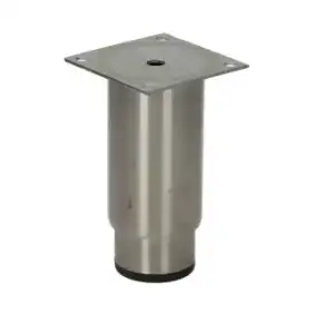 Brooks-Parts Höhenverstellbarer Fuß aus Edelstahl ø1"1/2 x h 115 mm - Höhe 115-180 mm, quadratische Flanschplatte