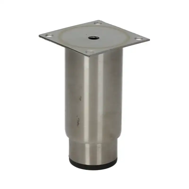 Brooks‑Parts Adjustable Foot Stainless Steel ø1"1/2 x h 115 mm – 115–180 mm Height, Square Flange