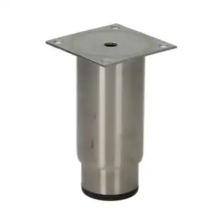 Brooks-Parts Justerbar fot i rustfritt stål ø1"1/2 x h 115 mm – Høyde 115–180 mm, Firkantet flens