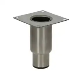 Brooks-Parts Justerbar fot i rostfritt stål ø1 1/2 x h 125 mm - Justerbar 125-190 mm, fyrkantig fläns