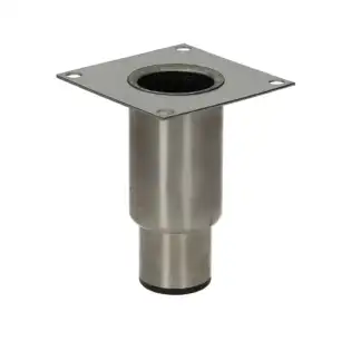 브룩스-파츠 조절 가능한 스테인레스 스틸 ø1 1/2 x h 125mm - 125-190mm 조절 가능, 사각 플랜지