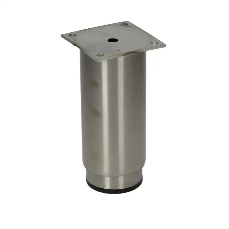 Brooks-Deler Justerbar fot rustfritt stål ø 2" x h 125 mm - Justerbar 125-235 mm, Flens 74x74x2.5 mm