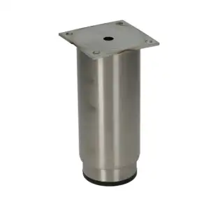 Brooks‑Parts Justerbar fot i rostfritt stål ø 2" x h 125 mm – Justerbar 125–235 mm, Fläns 74×74×2.5 mm