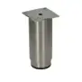 Brooks‑Parts Adjustable Foot Stainless/Steel ø 2" x h 125 mm – Adjustable 125–235 mm, Flange 74×74×2.5 mm