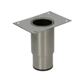 브룩스-파츠 조절 가능한 스테인리스 스틸 발판 ø 2인치 x 높이 125mm - 직사각형 플랜지, 125-185mm 높이