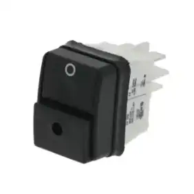 Bipolarer Schalter Schwarz 16A 250V mit LED